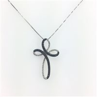 Collana Davite & Delucchi Donna in Oro bianco Zaffiro 0.46 Ct CLN010151 11 - CLN010151 11